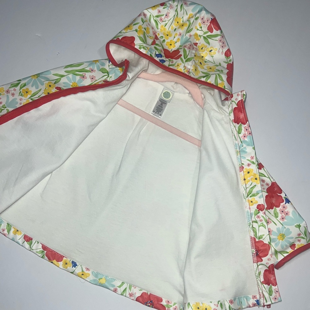 Little Me Colorful Floral Raincoat - Picture 5 of 9